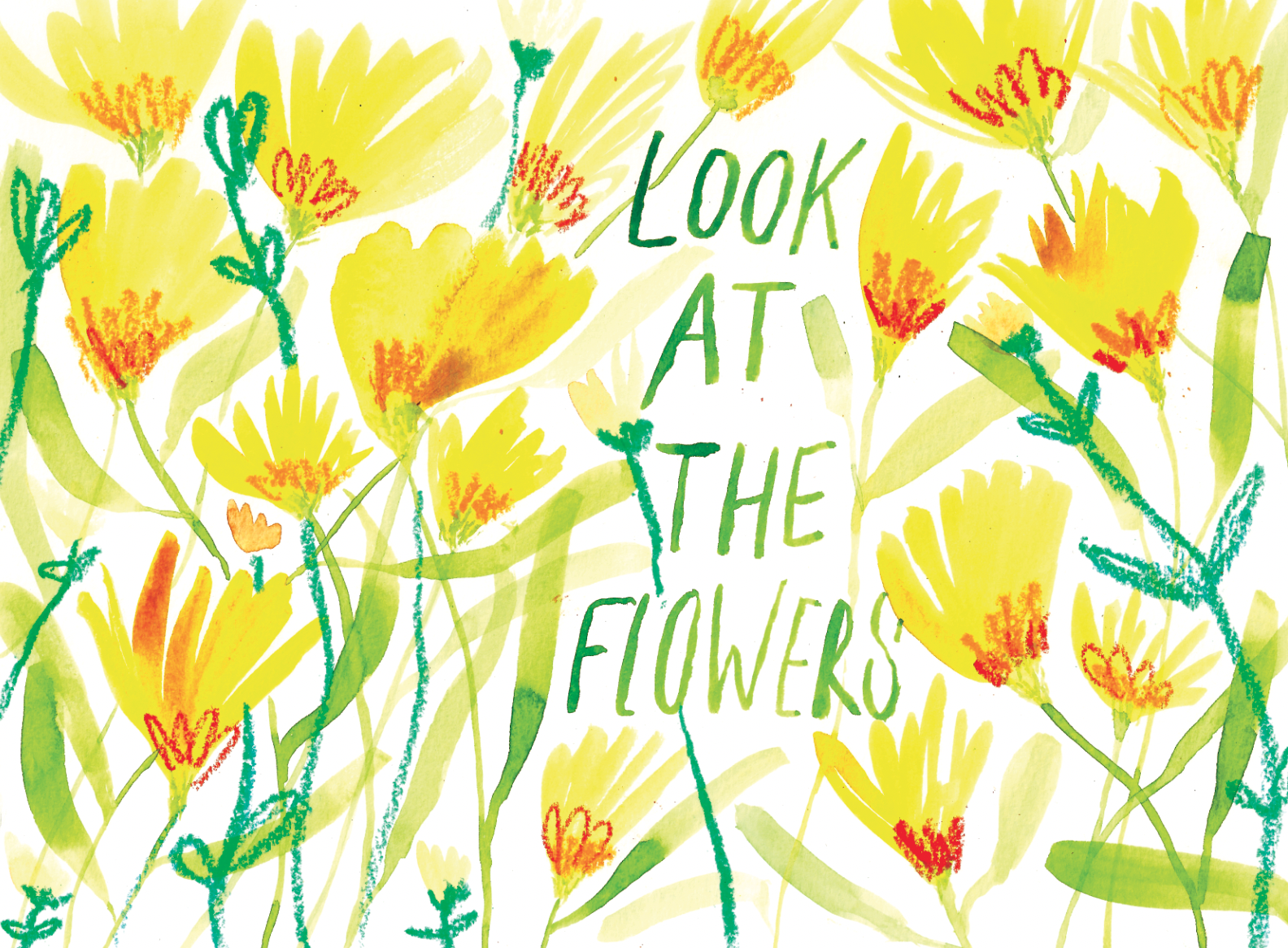 kunst look at the flowers